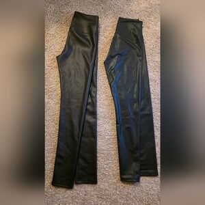 Marcella Black Faux Leather Pants